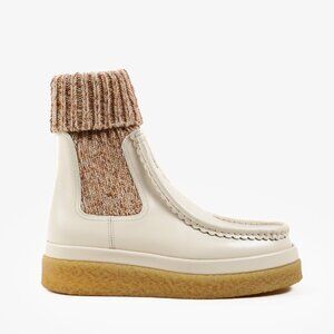 Chloe Beige Jamie Sock Boots